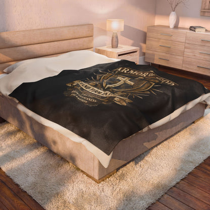 Armor of God Velveteen Plush Blanket