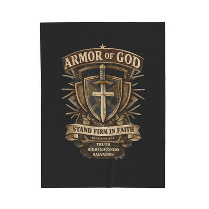 Armor of God Velveteen Plush Blanket