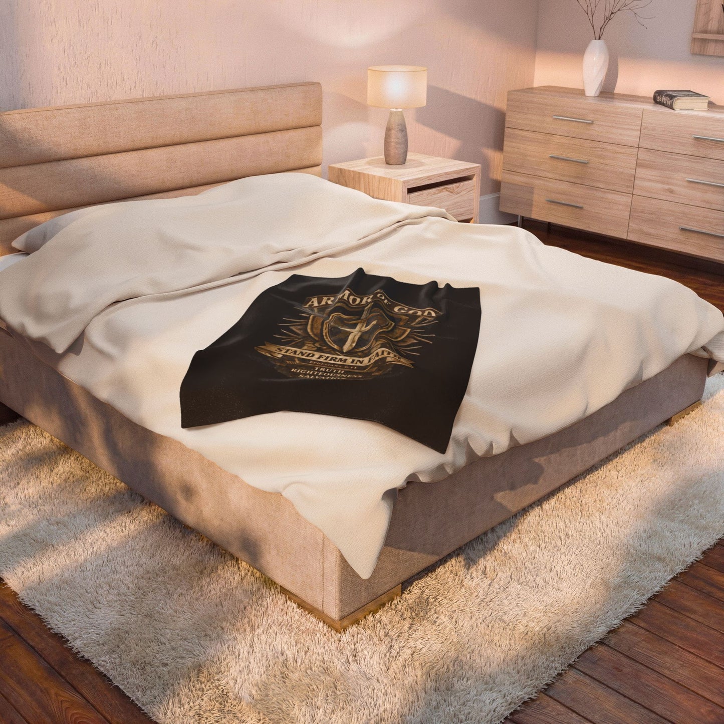 Armor of God Velveteen Plush Blanket
