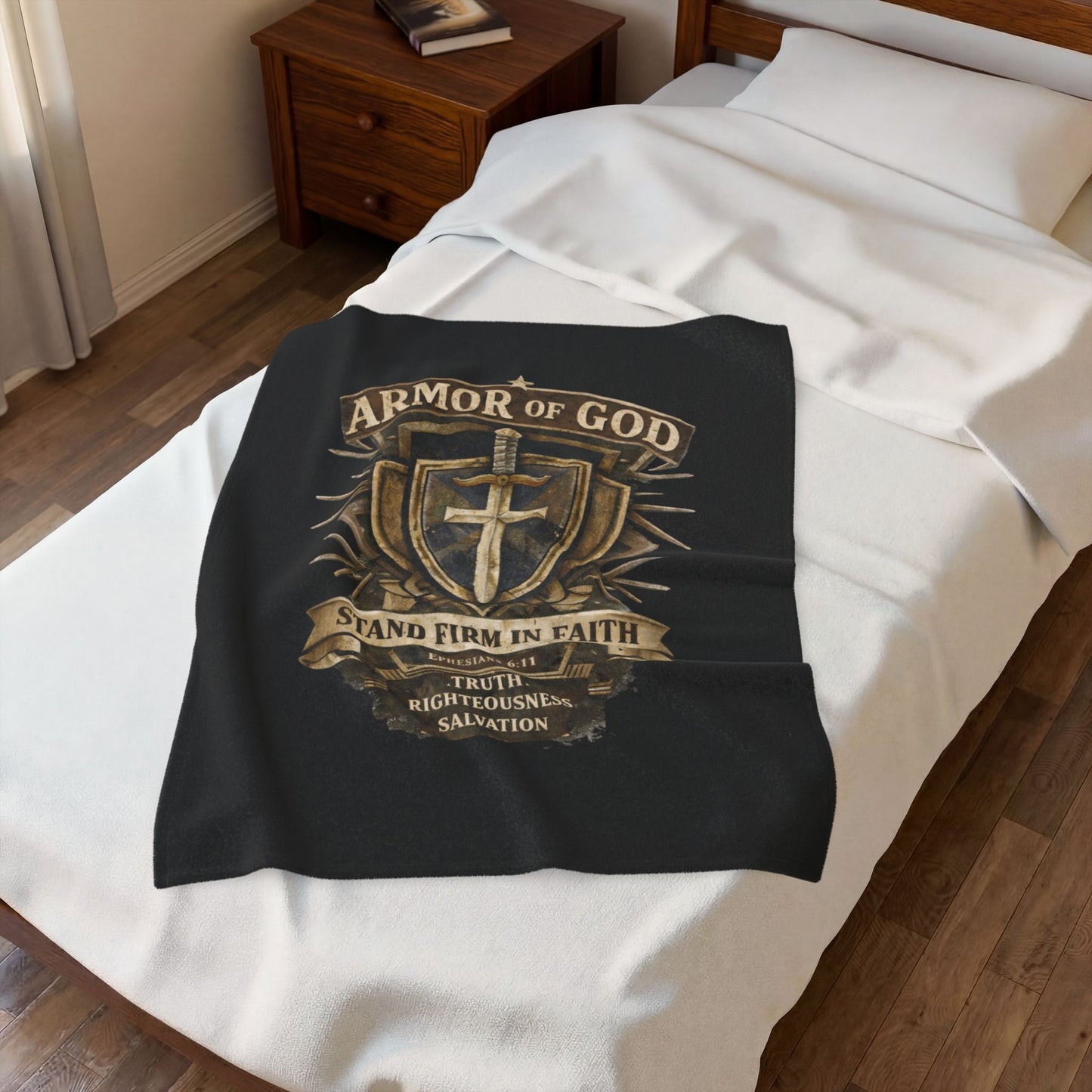 Armor of God Velveteen Plush Blanket